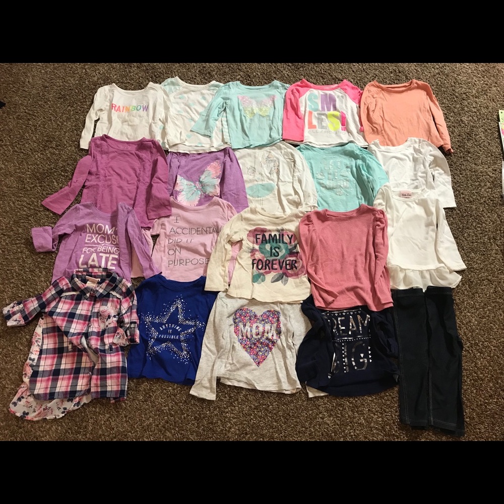 Lot of girls long sleeve shirts tops 18m -24m/ 2T